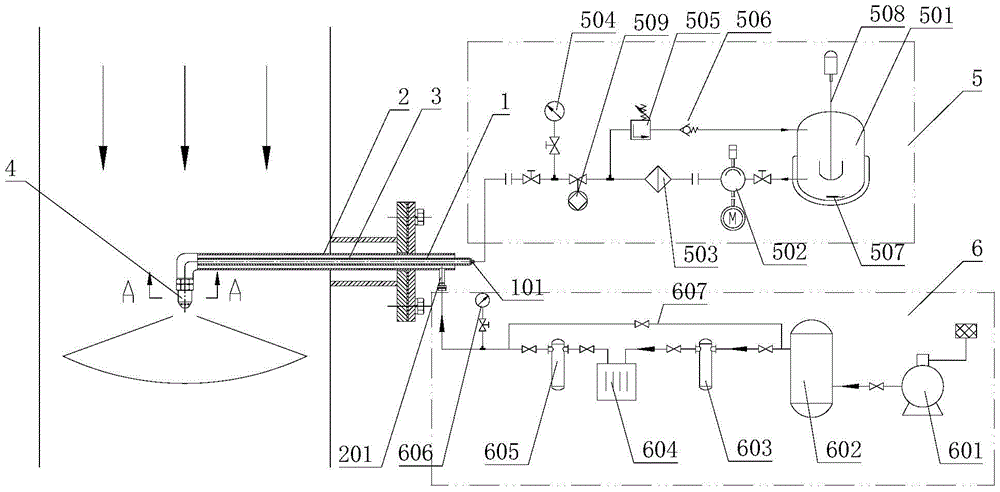 An active activator atomization device for metal tailings grinding system