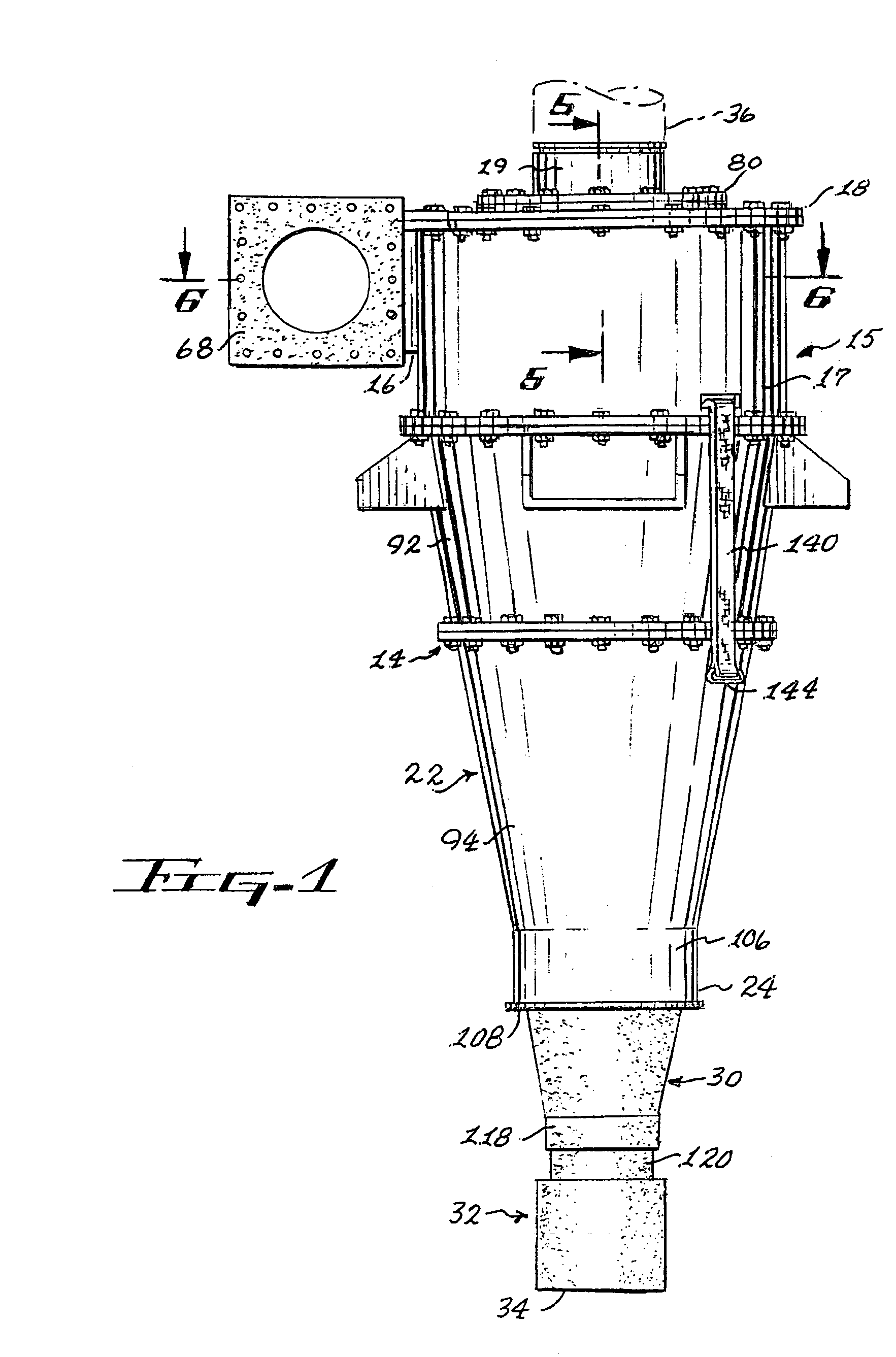 Cyclone with in-situ replaceable liner mechanisms and methods for accomplishing same