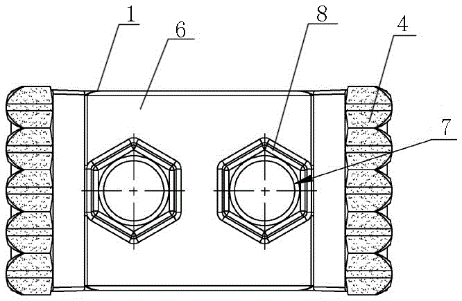 Tooth head structure used for waste treatment