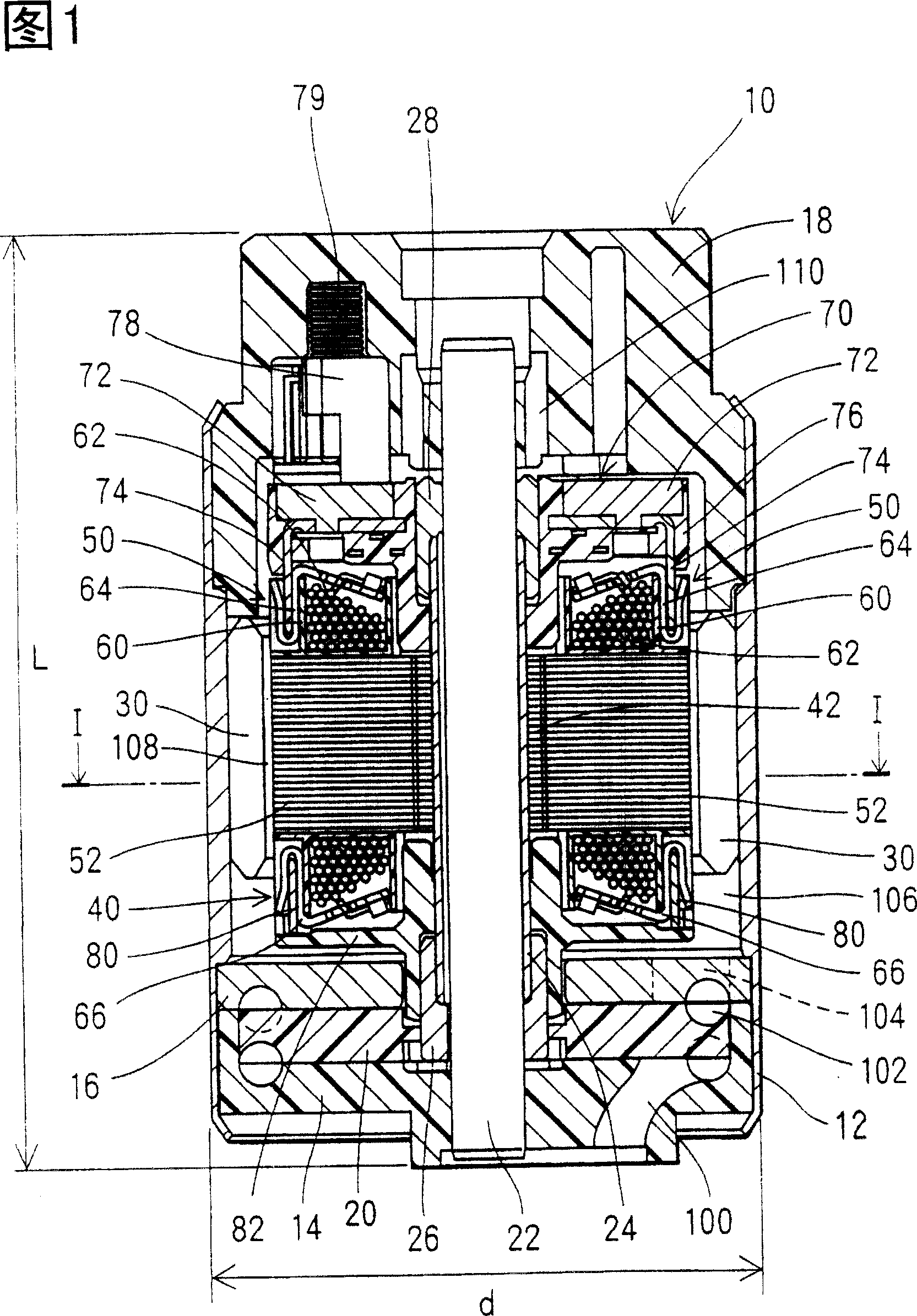 Fuel pump of compact structure for use in high torque