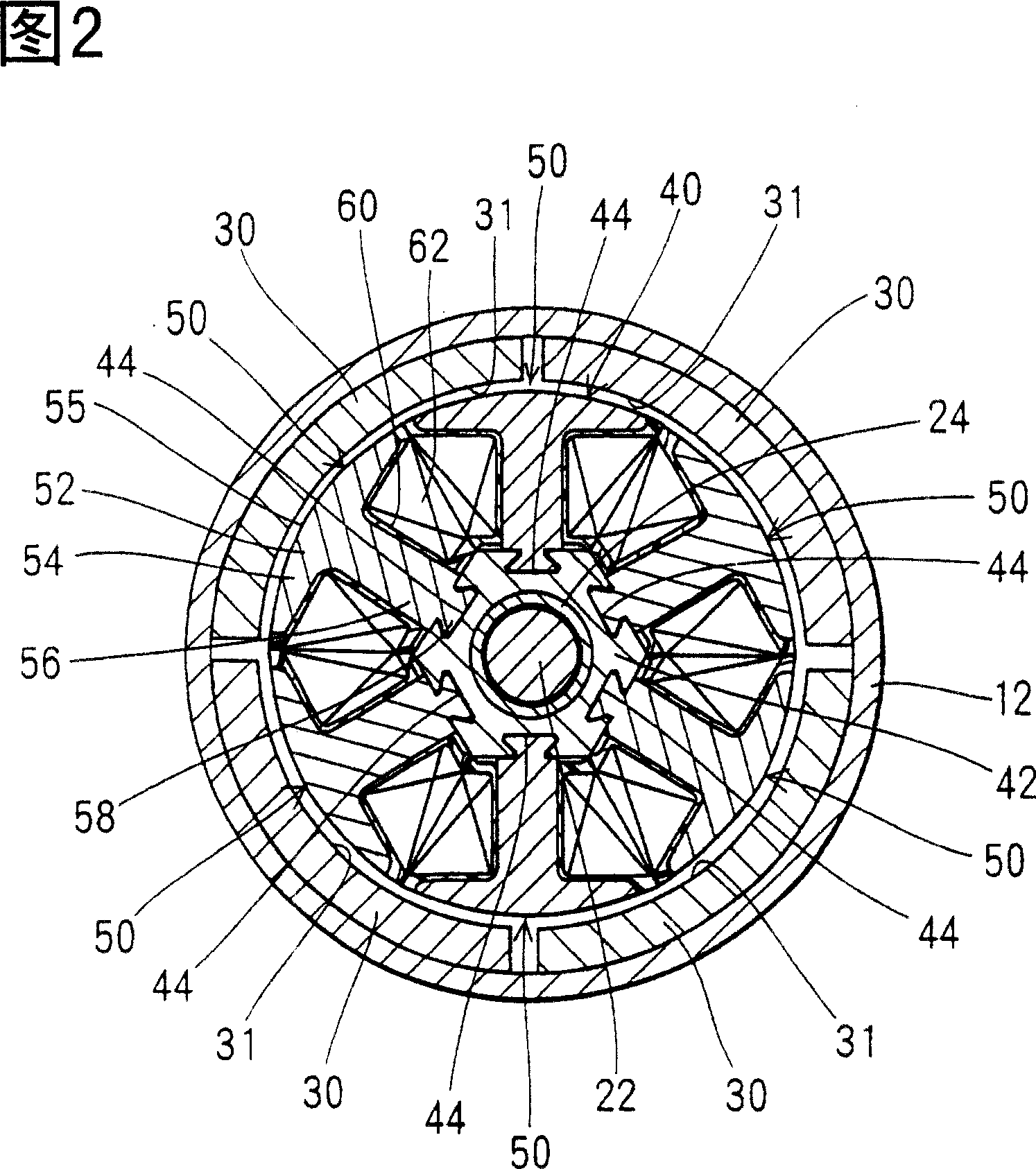 Fuel pump of compact structure for use in high torque