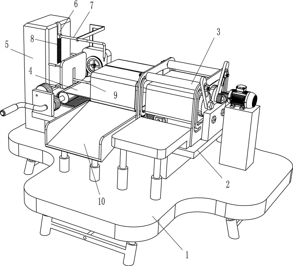 A diesel tank winding and welding integrated device