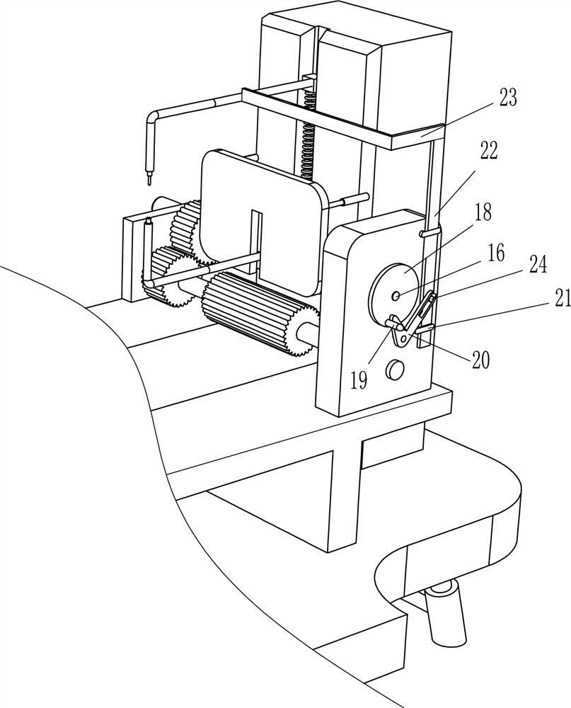 A diesel tank winding and welding integrated device