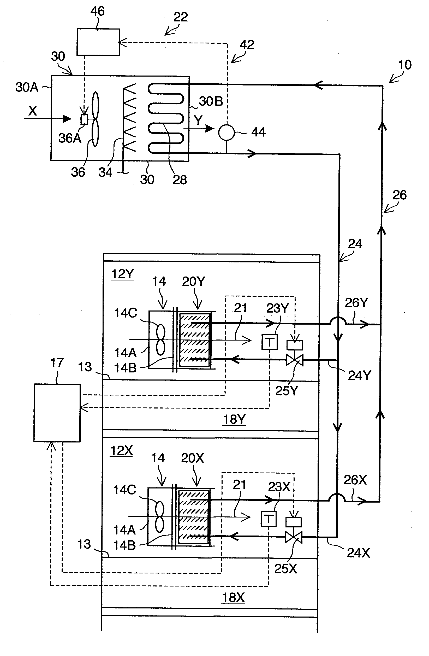 Cooling method and cooling system for electronic device