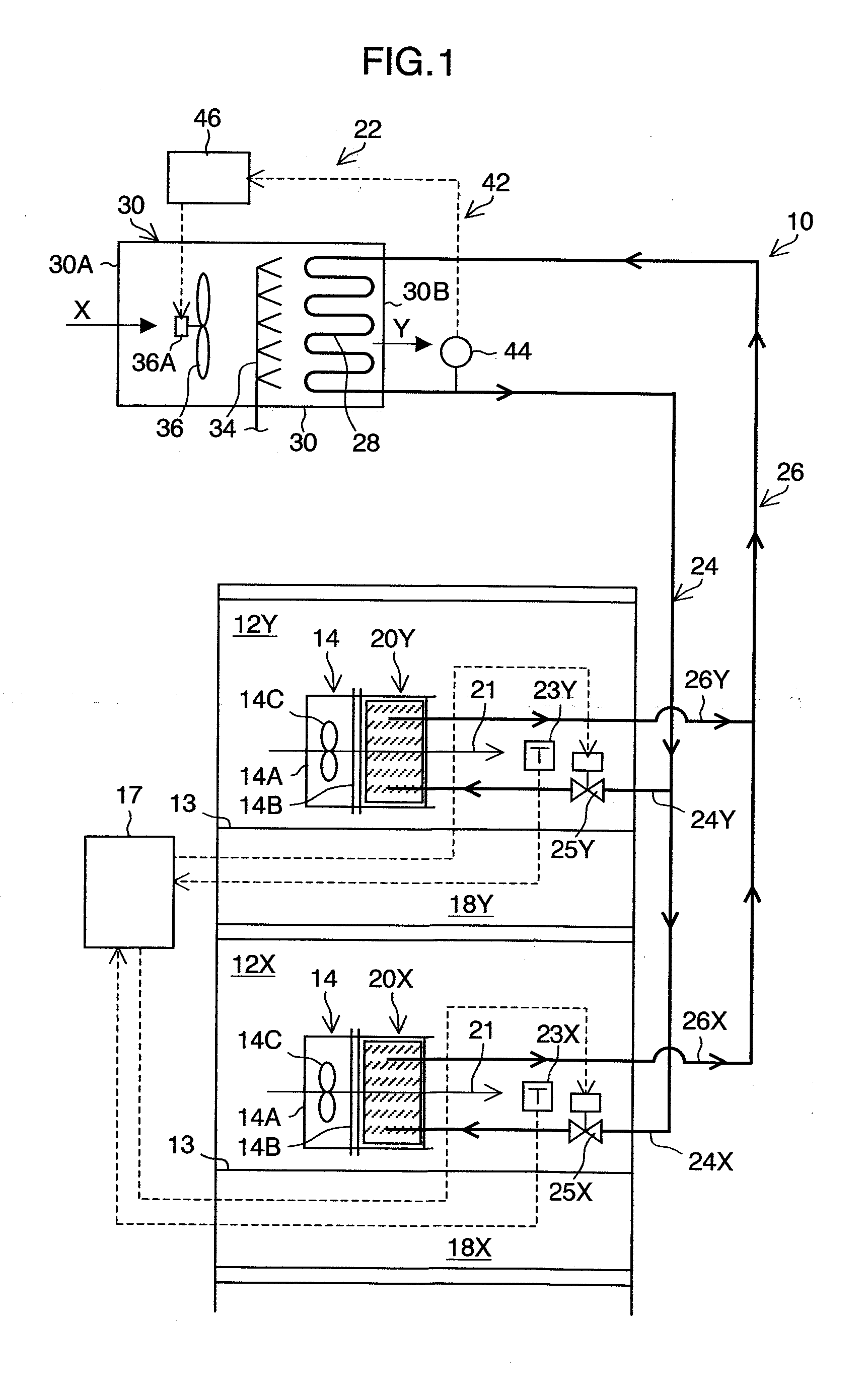 Cooling method and cooling system for electronic device
