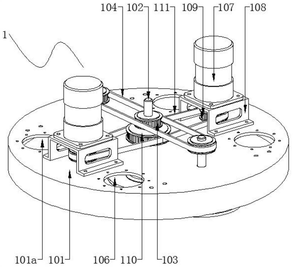 A brushing device with dust removal function for steel structure coating