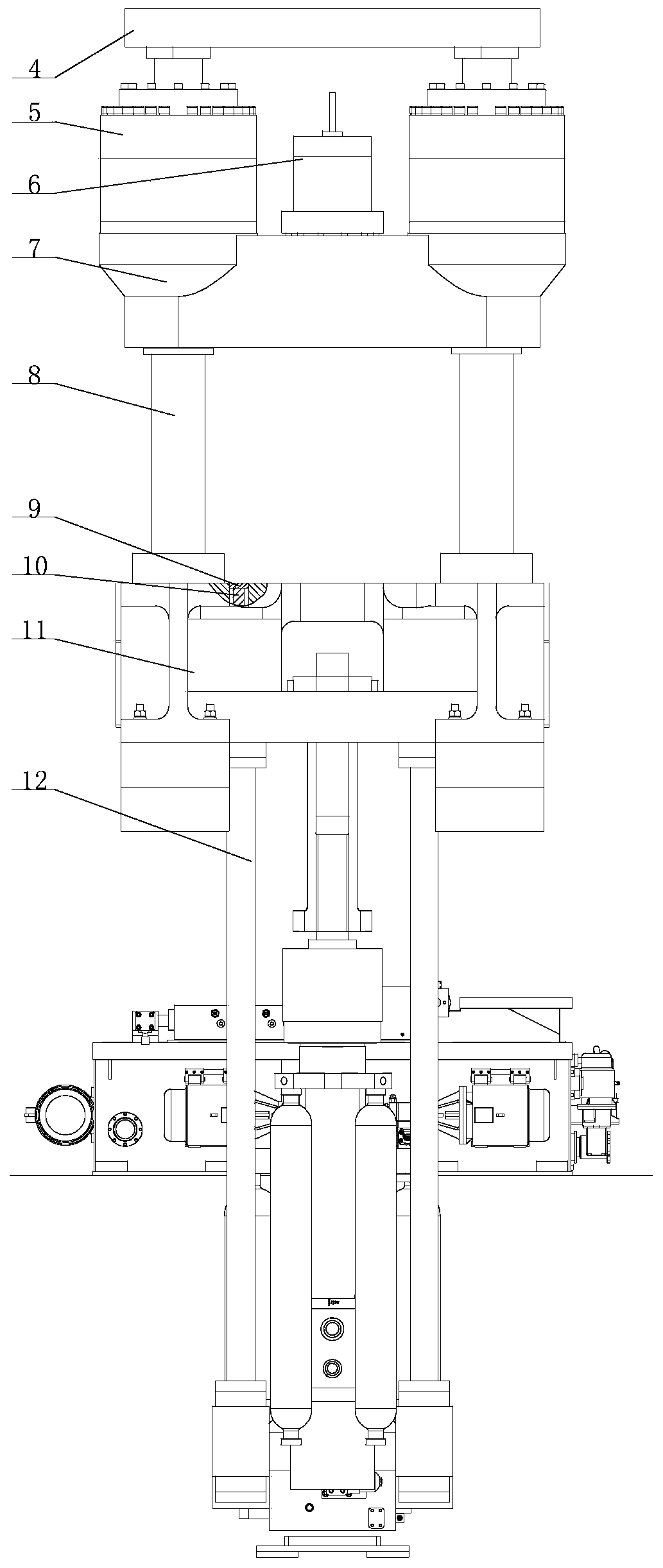 Cooperative three-station extrusion-forging forming equipment