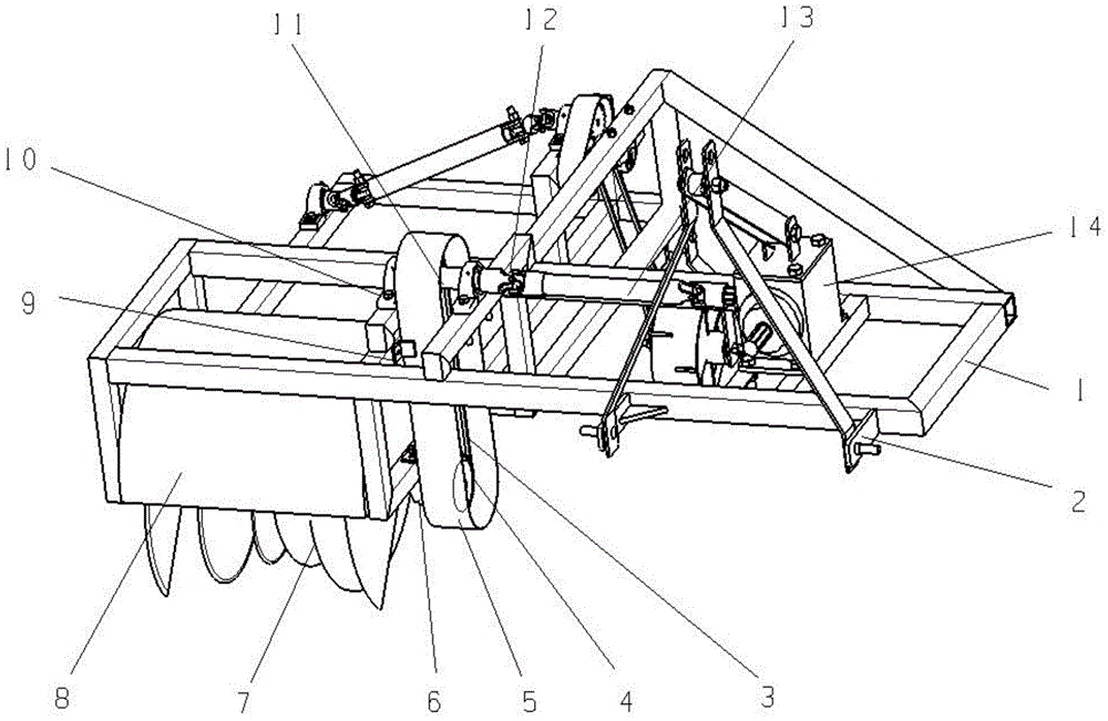 Conical spiral type vine-digging machine for spring grape