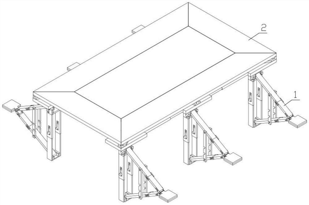 A telescopic folding table and stool assembly