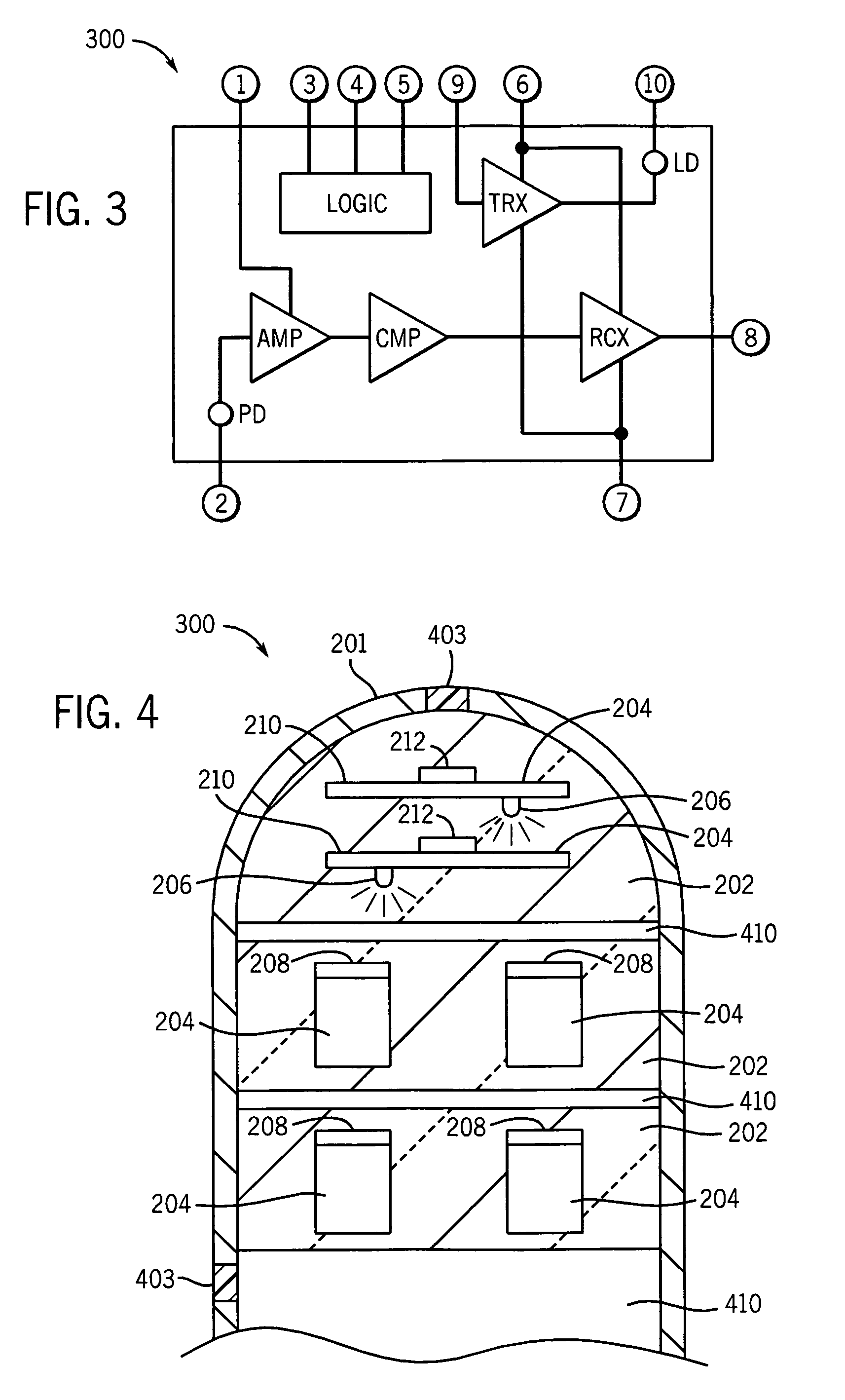 Projectile having a casing and/or interior acting as a communication bus between electronic components