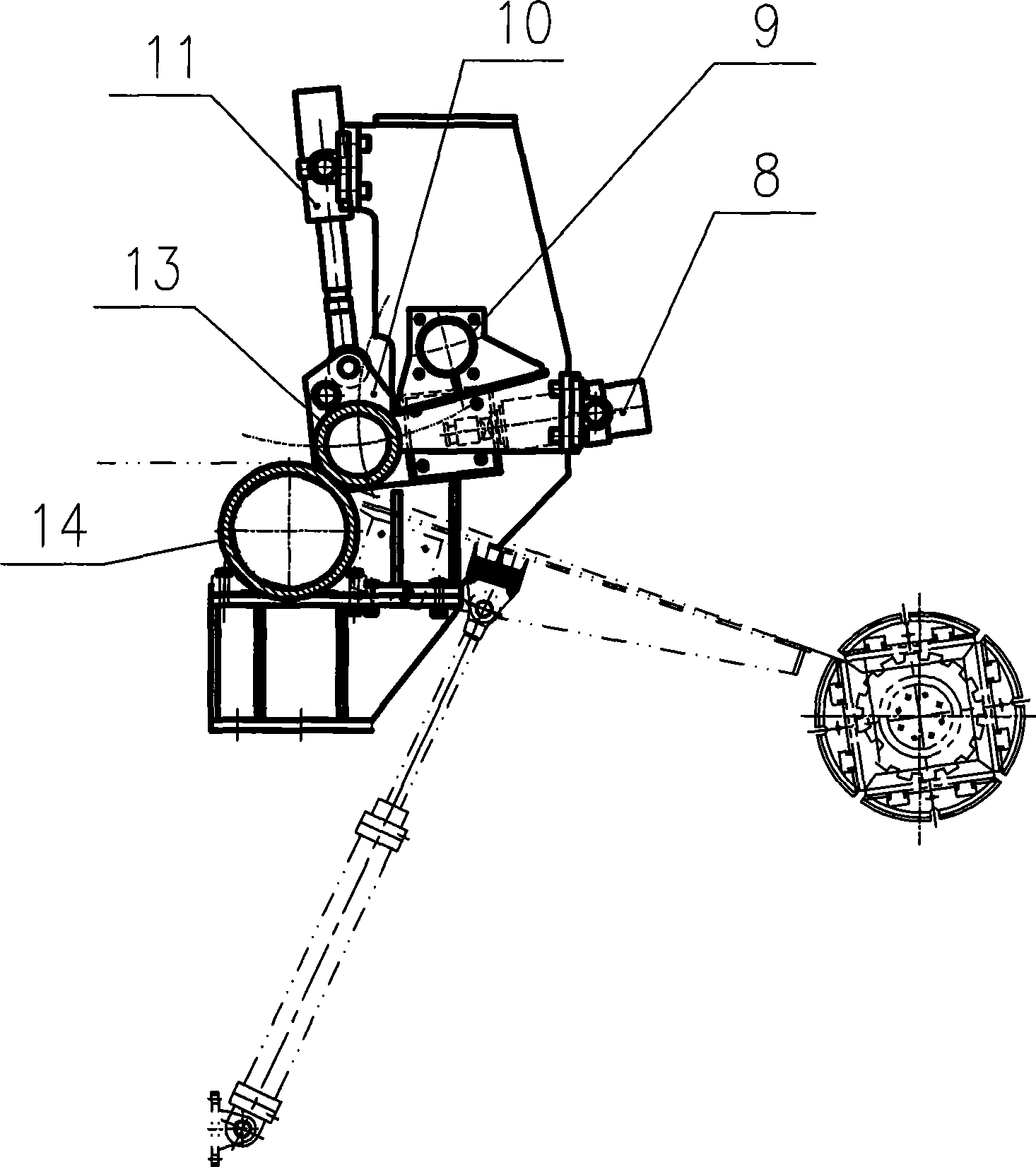 Guiding pinch straight head roll device