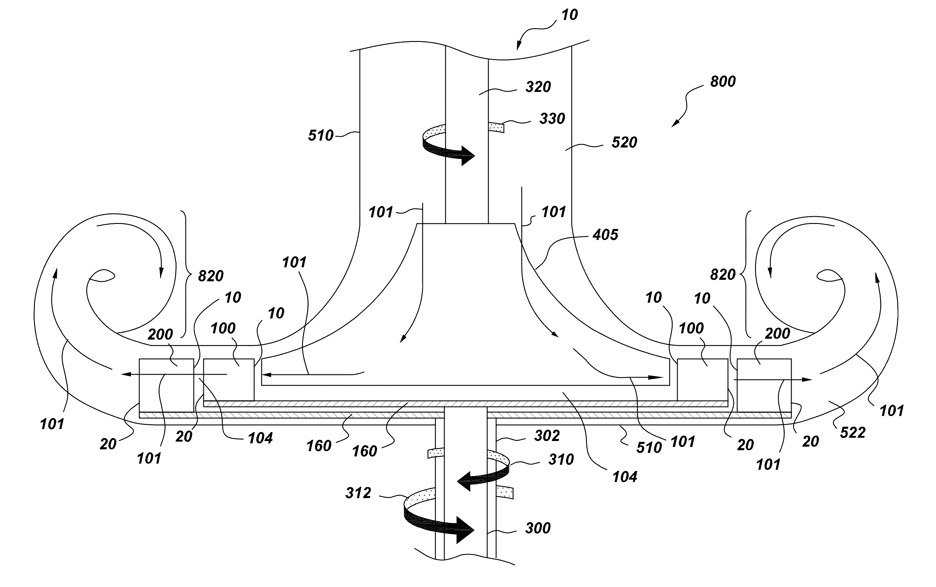 Supersonic compressor comprising radial flow path