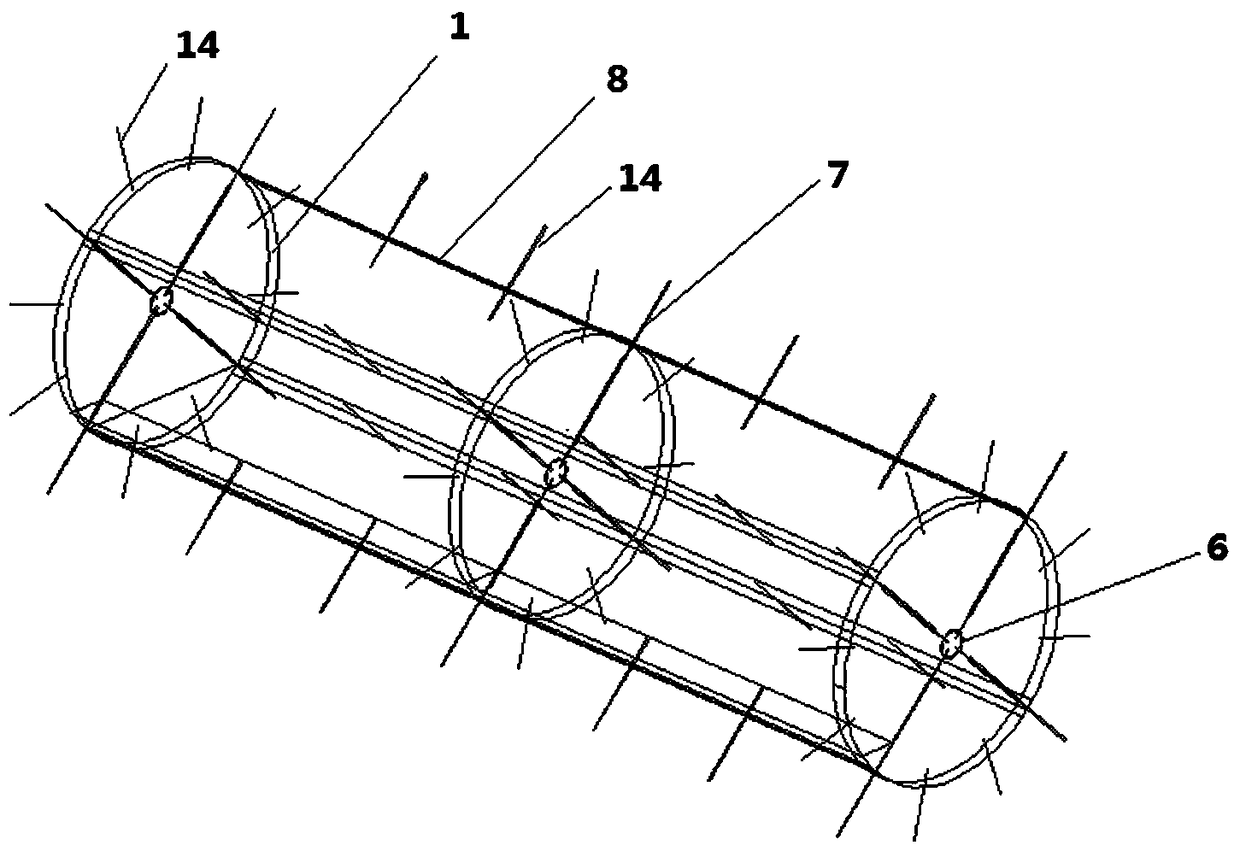 Partitioned support device and method for underground large-section roadway