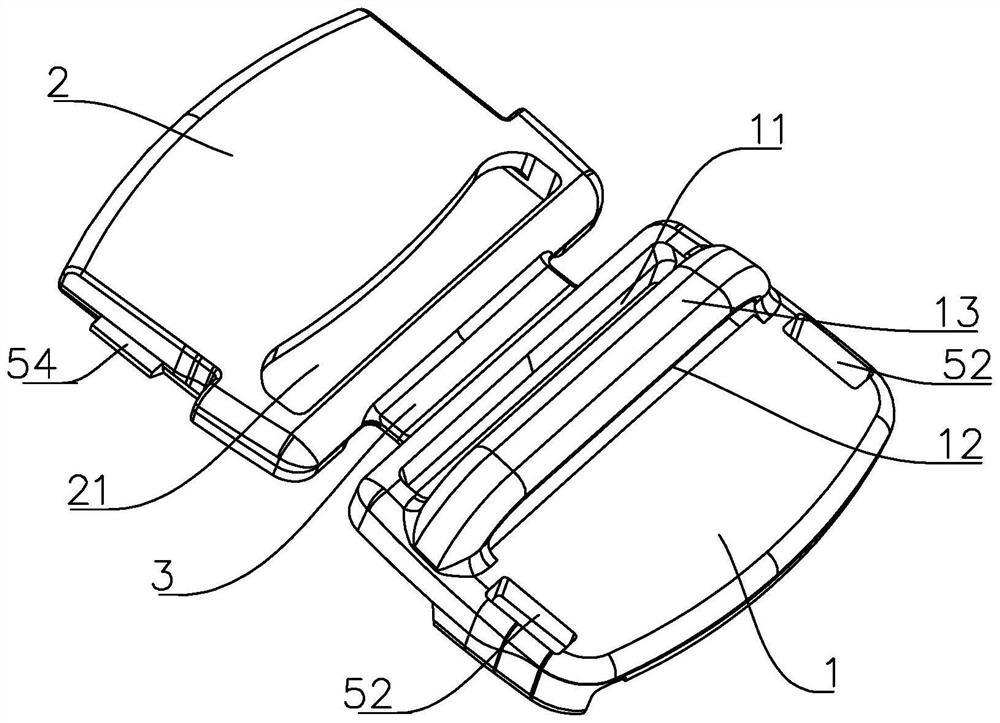 Backpack adjusting belt end buckle and assembling method thereof