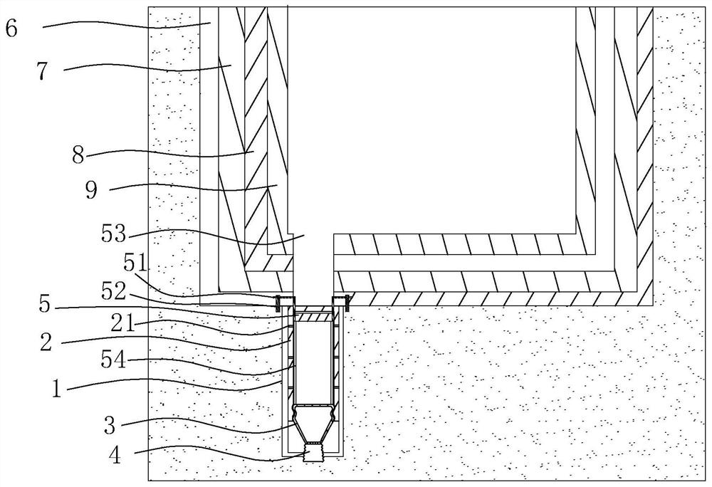 A construction method combining waterproofing and drainage in basement