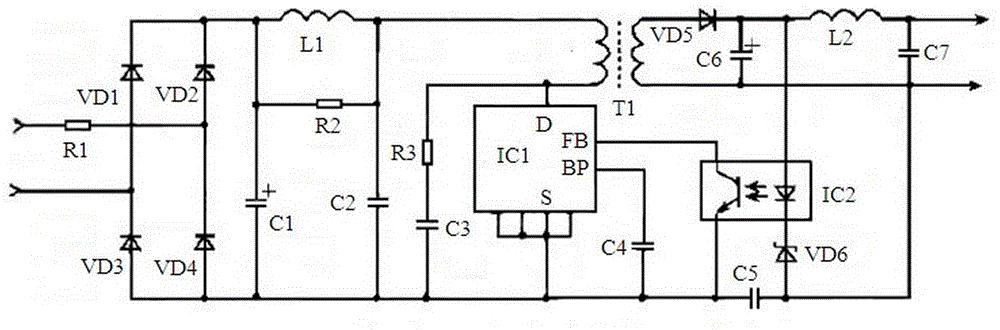 On/off heat-relay-type control switch circuit