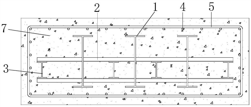 A construction method of multi-steel beam-concrete composite ultra-flat beam and flat beam