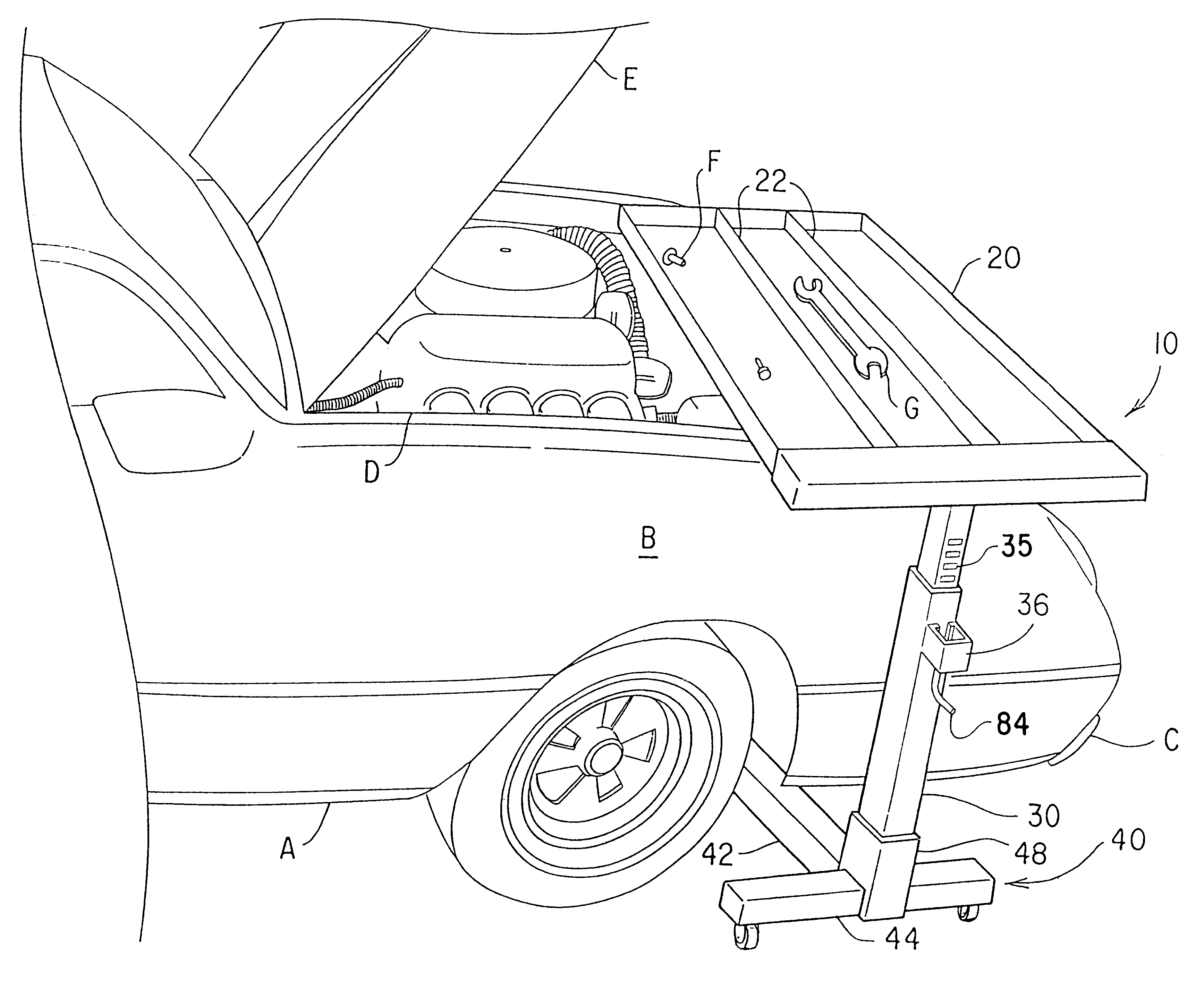 Vehicle tool tray