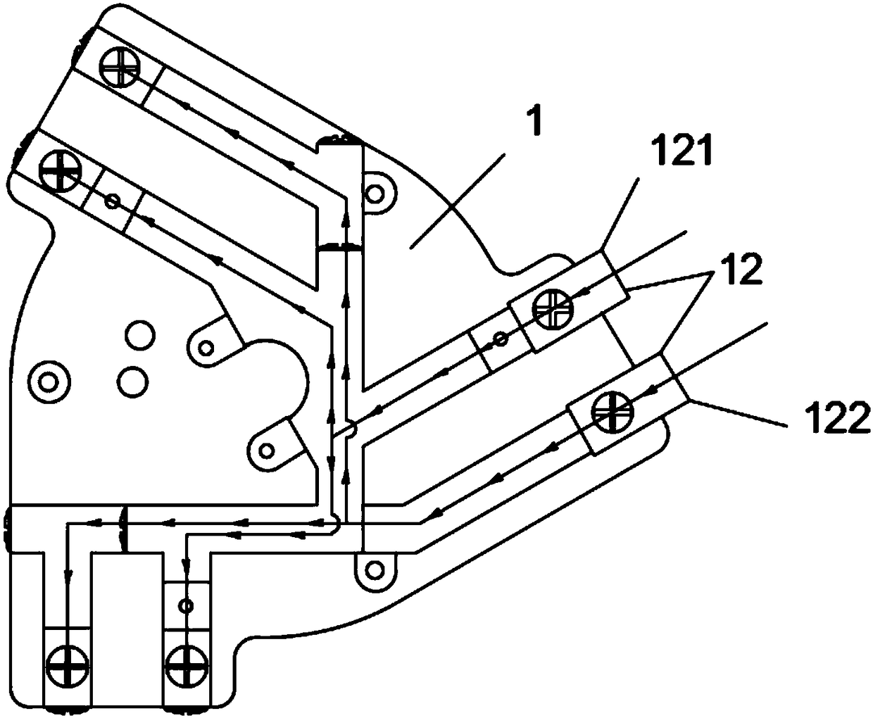 Upper air inlet furnace end capable of adjusting air intake