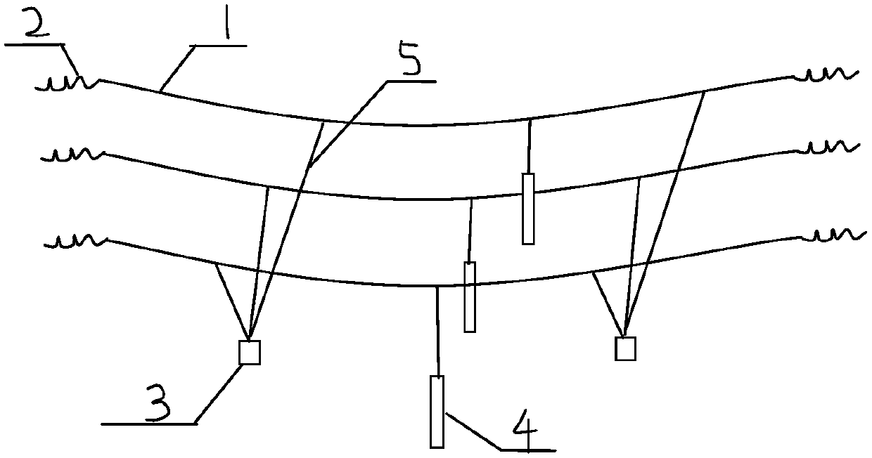 Comprehensive anti-galloping method combining spacing-type anti-galloping devices and phase-to-ground spacers
