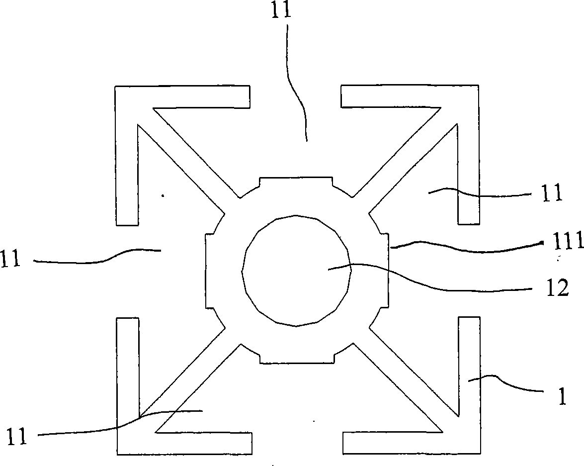 Connecting component of combined frame
