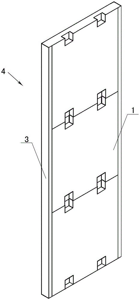 A unitary light-weight reinforced partition wall and its construction method