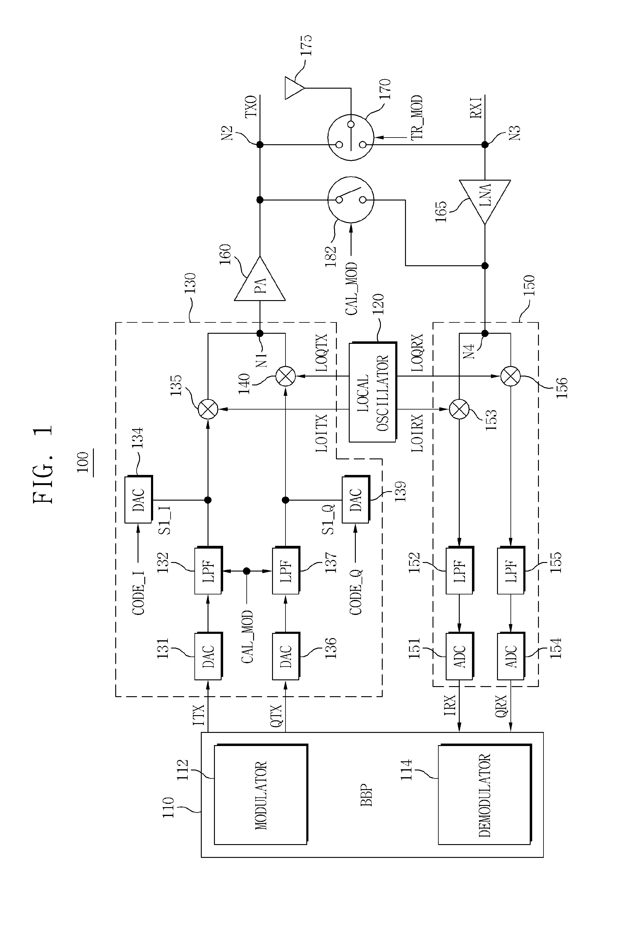 Transceivers having loopback switches and methods of calibrating carrier leakage thereof