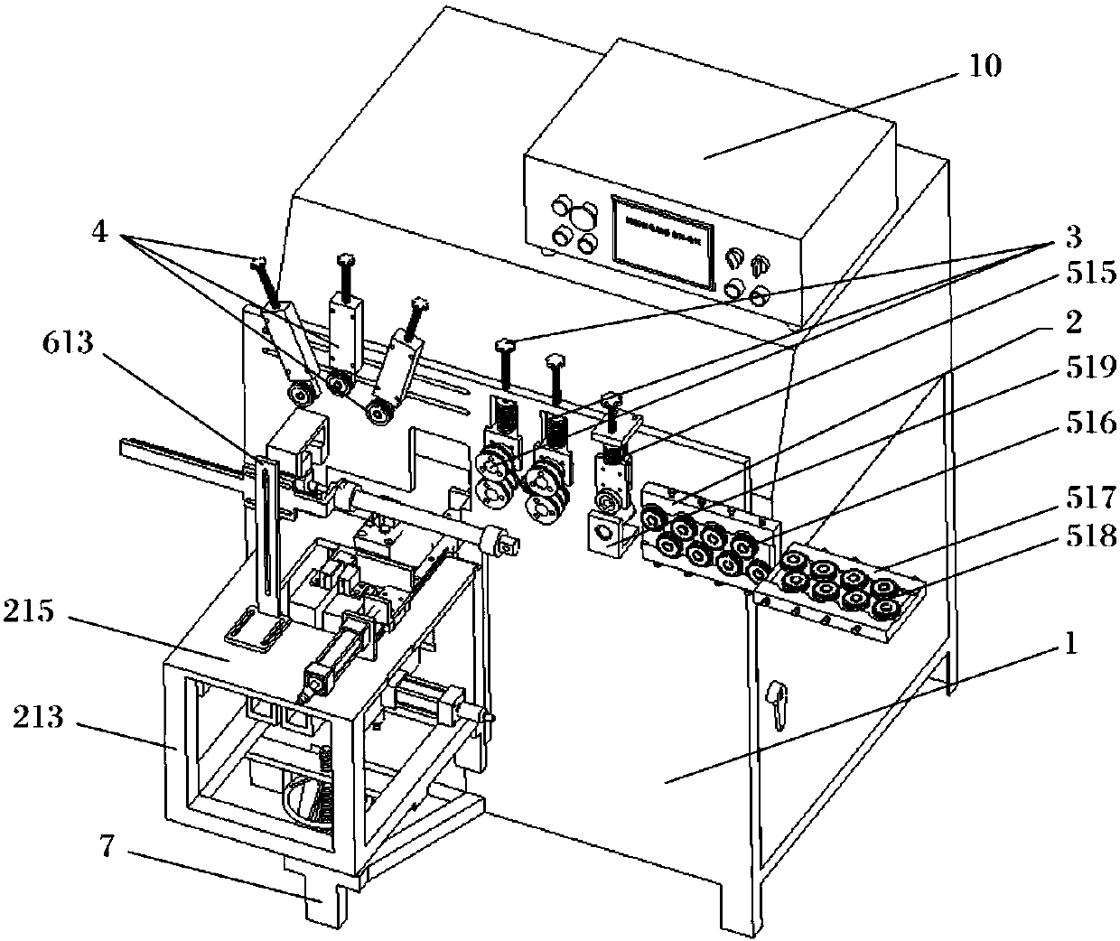Full-automatic looping and butt-welding integrated machine