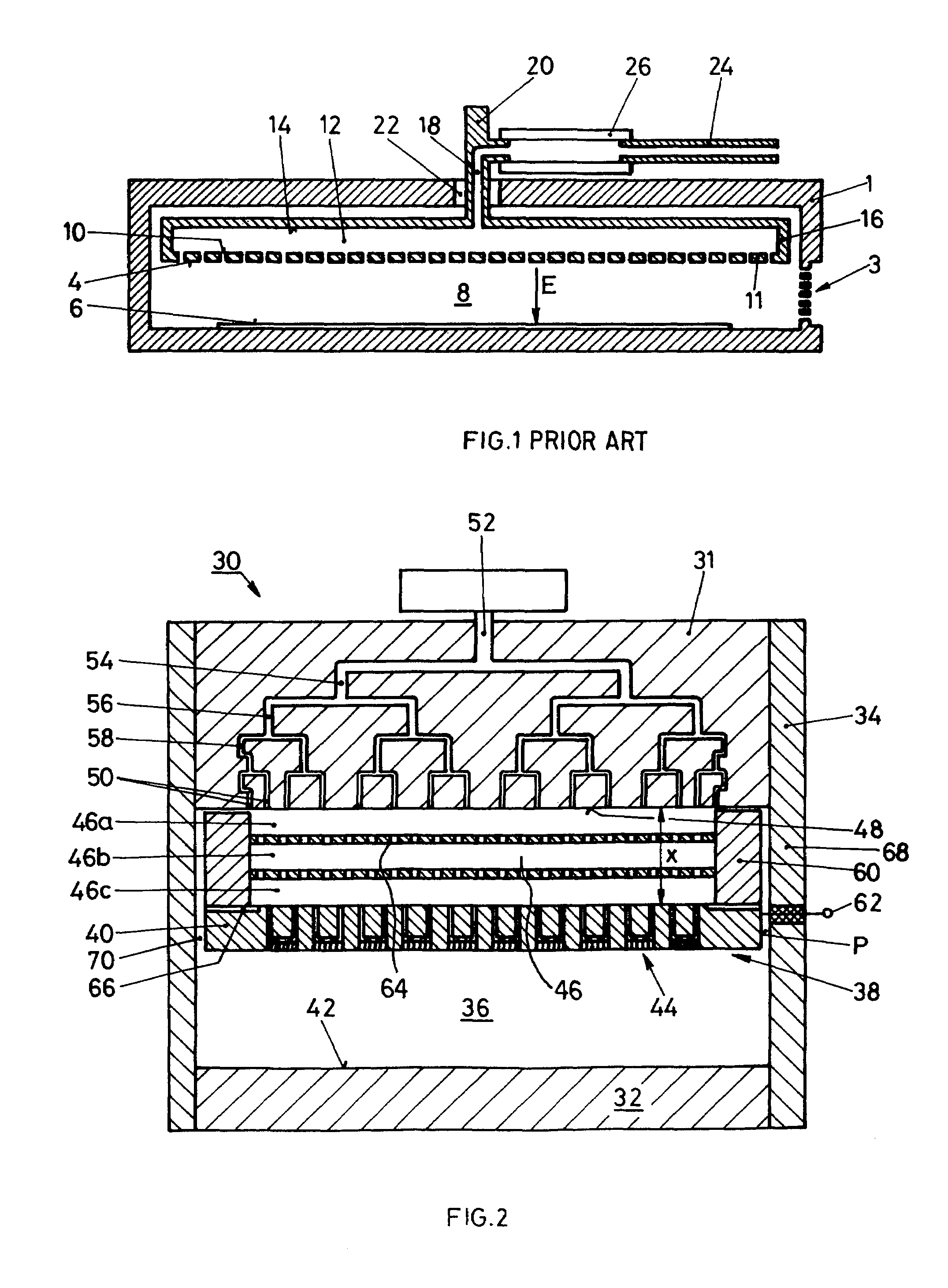 RF plasma reactor having a distribution chamber with at least one grid
