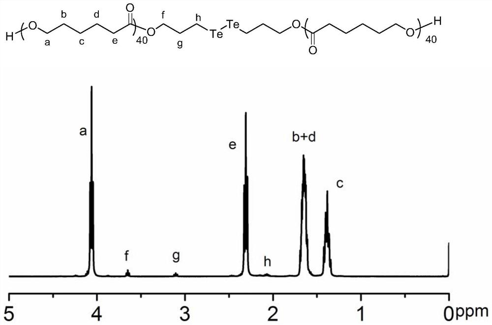 A kind of ditellurium-containing biodegradable polymer and preparation method thereof