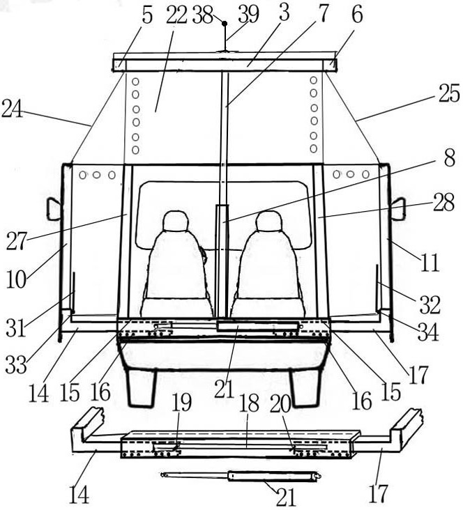 Device capable of enlarging size of passenger car