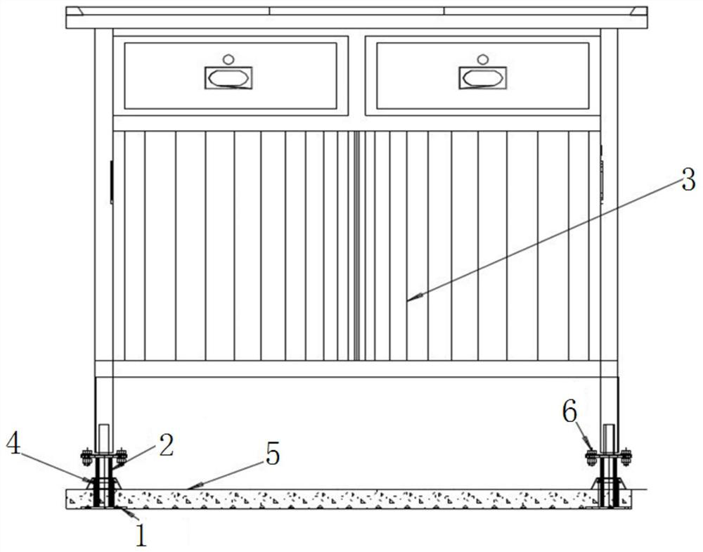 Detachable meal preparation furniture marine base