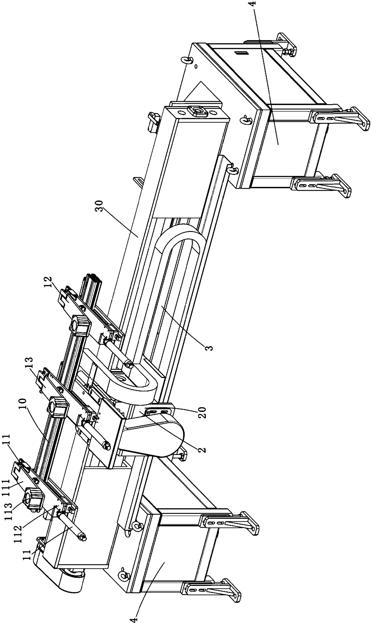 Feeding equipment used for conveying and clamping short strips