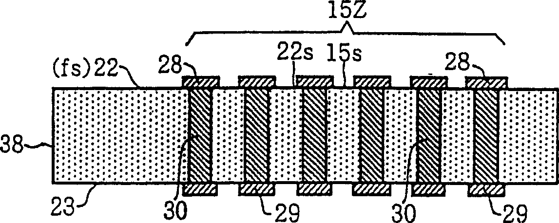 Intermediate substrate, and structure having semiconductor element, intermediate substrate and substrate