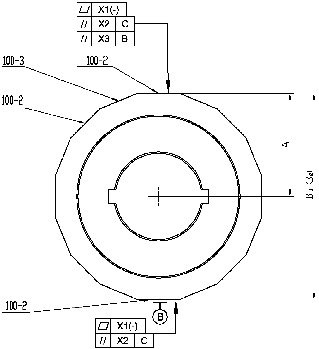 A precise grinding method for working face of semi-coupling
