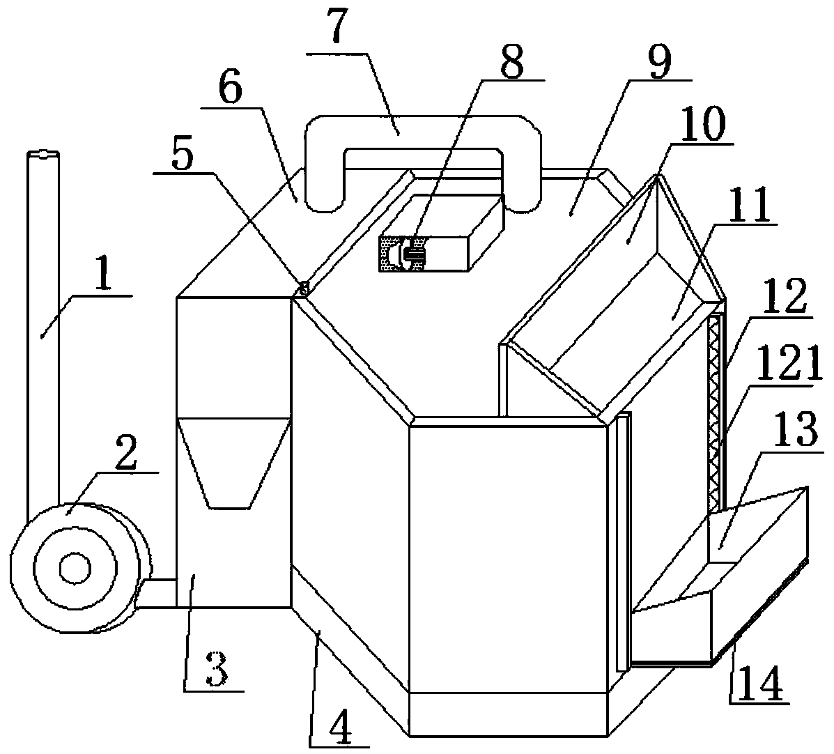 A medical waste incineration device