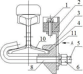 Rail sensor mounting structure and application