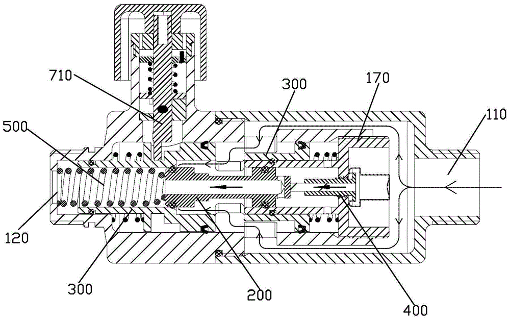 Control valve with cold water drainage function and switching valve device