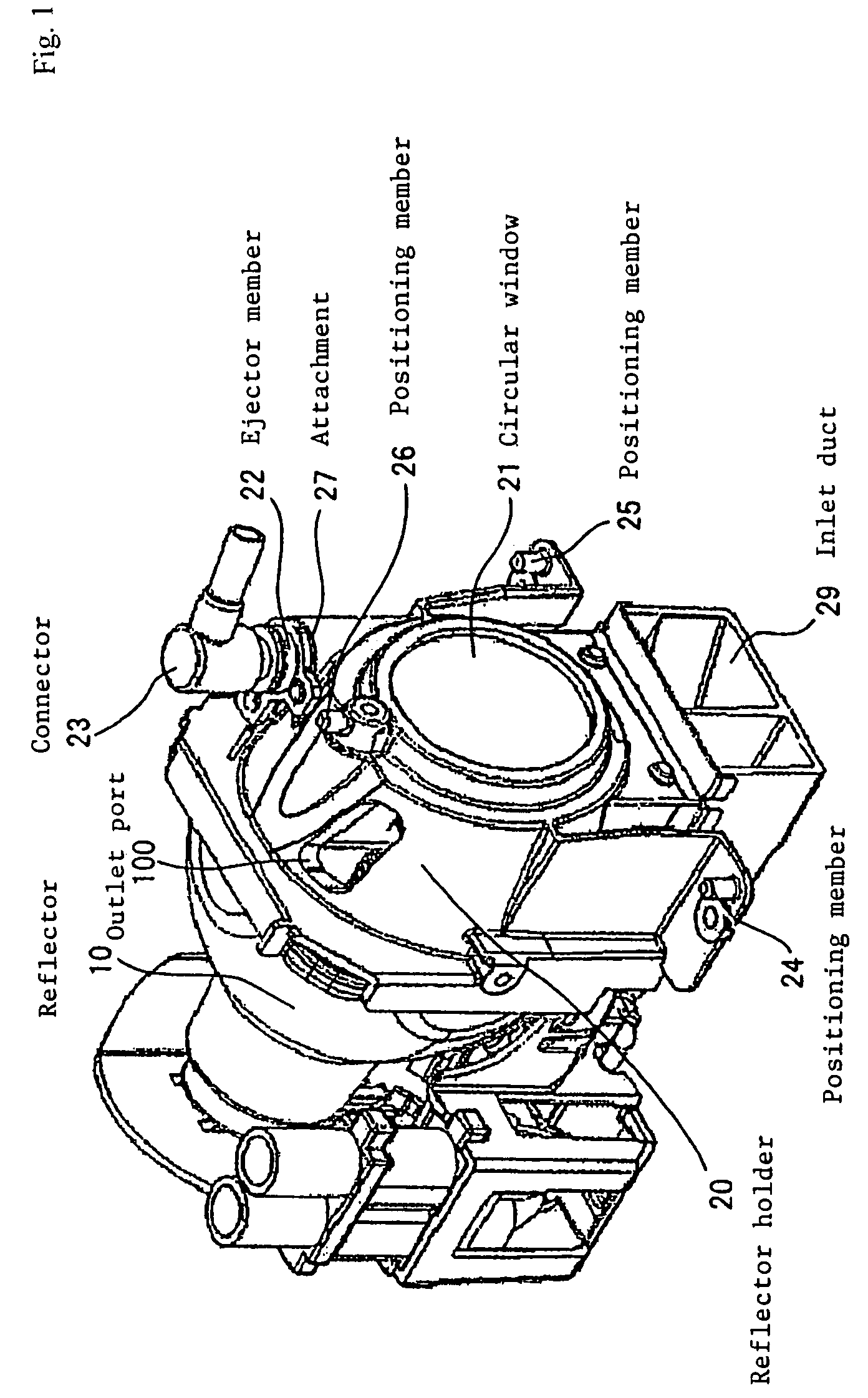 Lamp unit and projector employing same