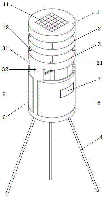 Solar-energy lawn lamp with delivering box