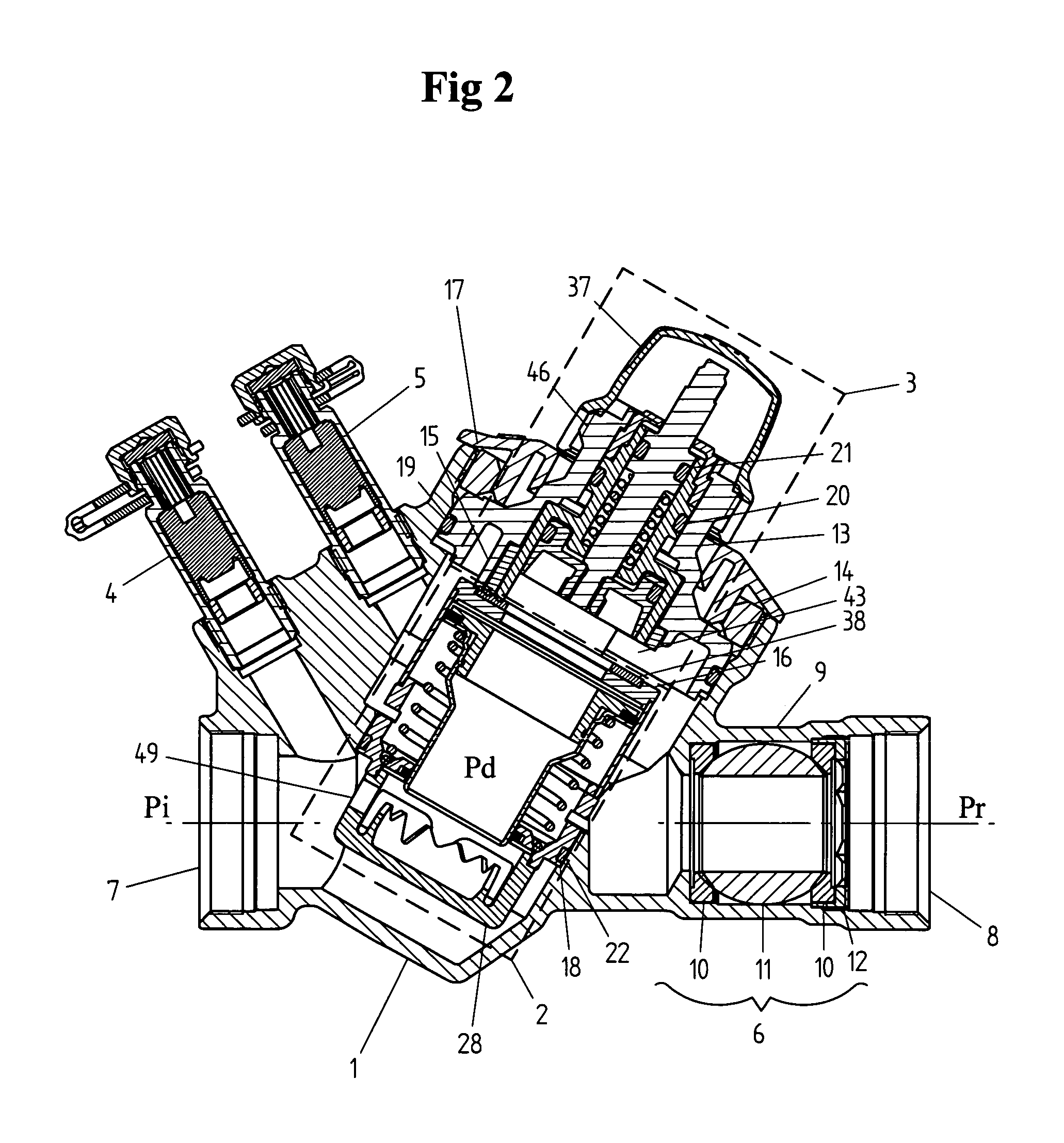 Apparatus for regulating flow of a medium in a heating and cooling system