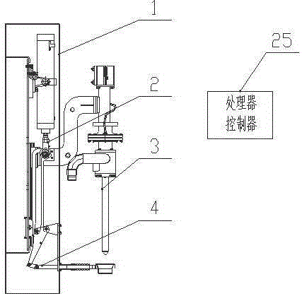 Filling machine and method capable of synchronously controlling filling and excess material receiving