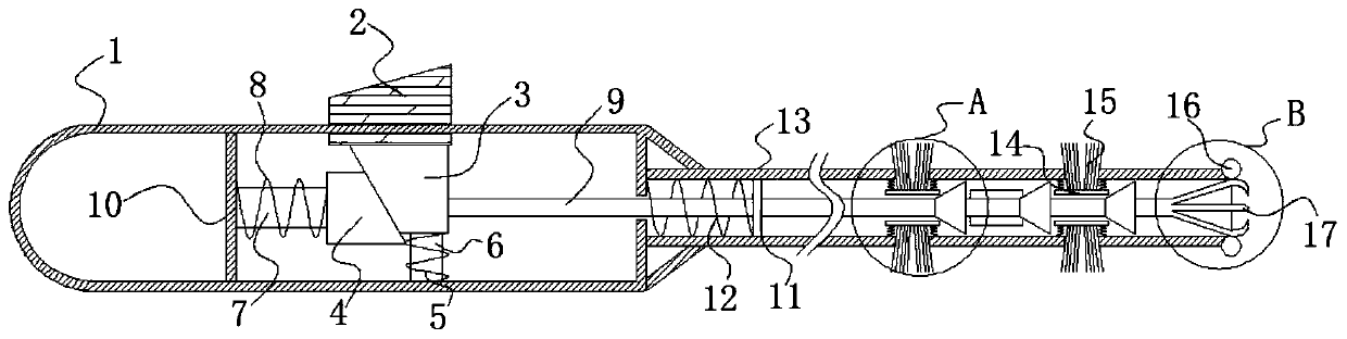 Domestic sewer dredging brush