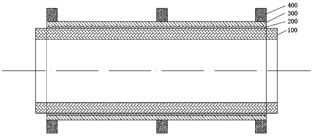 Ablation-resistant composite material launch canister structure and forming method thereof
