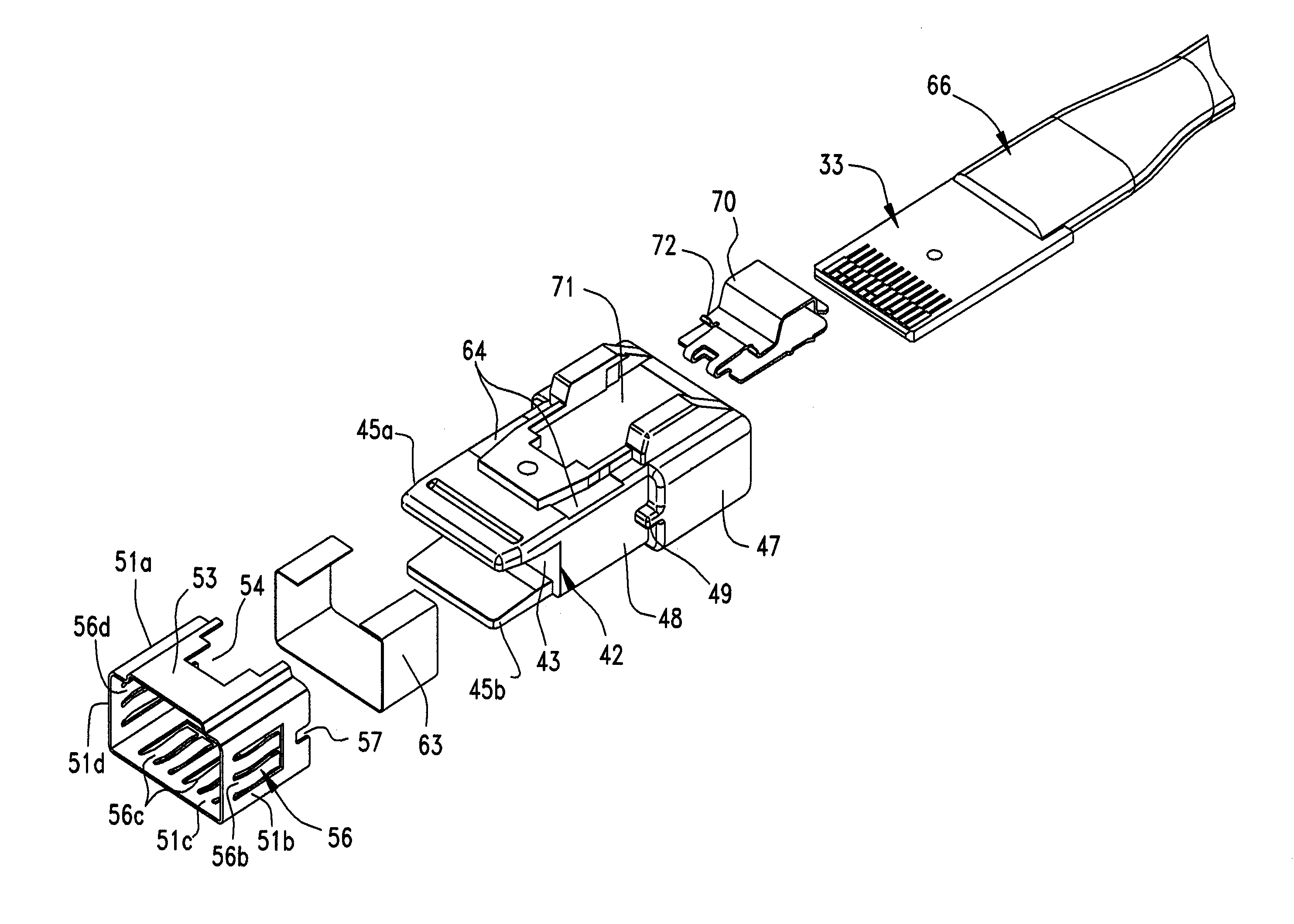 Plug connector with external EMI shielding capability