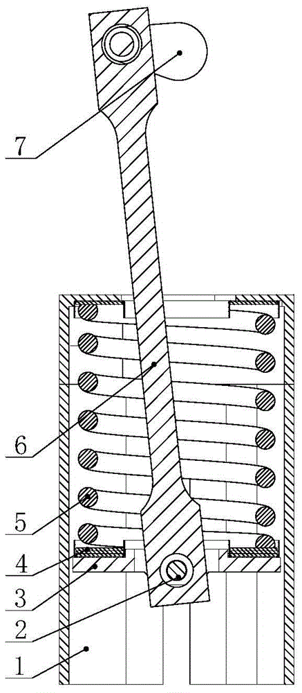 A connection mechanism of closing and opening springs and its adjusting tool