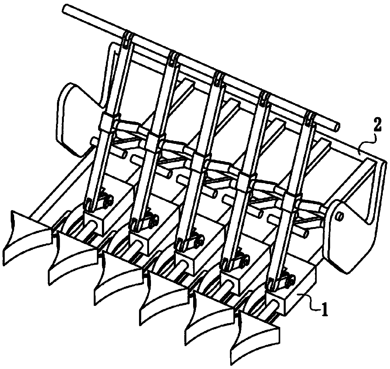 Extracting device of a whole cotton straw extracting machine