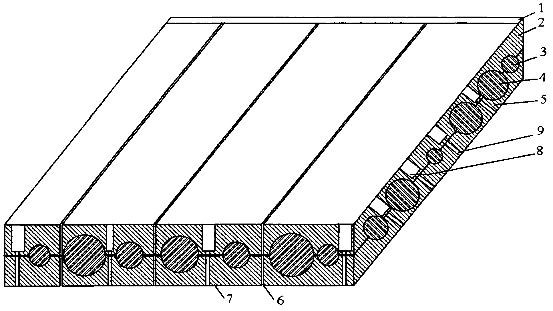 Pectinate flexible variable-damping rubber plate and processing method thereof