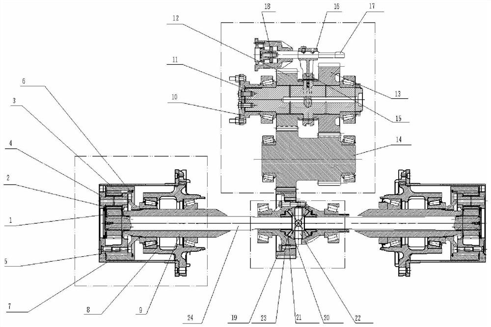 Two-gear reduction gear transmission mechanism matched with planetary speed reduction