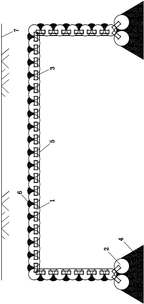 Novel steel pipe curtain structure supporting and protecting system and construction method thereof